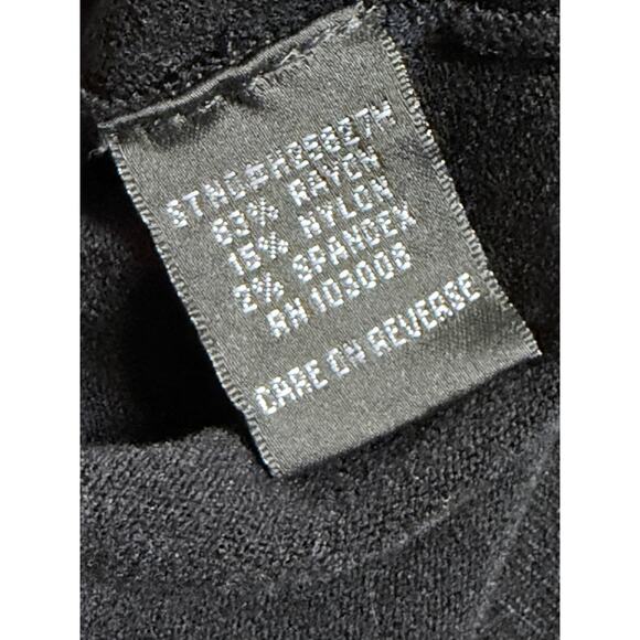 Yuka Vintage Faux Fur Trim Funnel Neck Knit Top Small - Picture 8 of 11